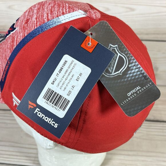 NWT Fanatics Washington Capitals NHL Flex Hat L/XL Defender Stretch Fit Red $38 - Picture 2 of 14
